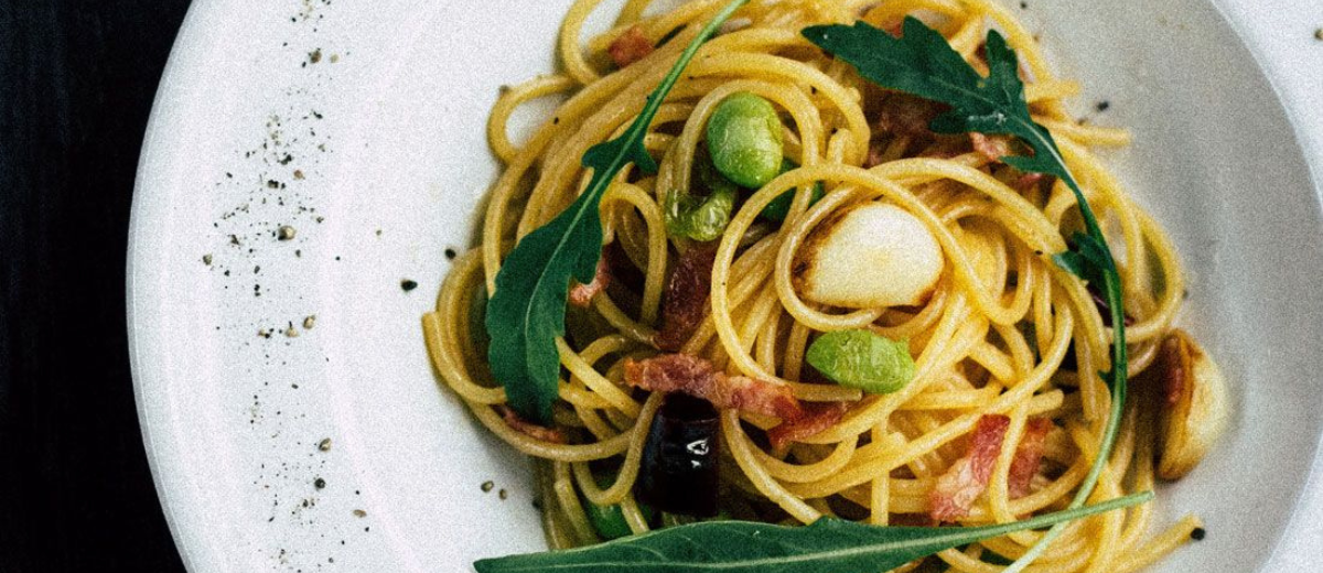 Trøffelkrem med steinsopp og pasta